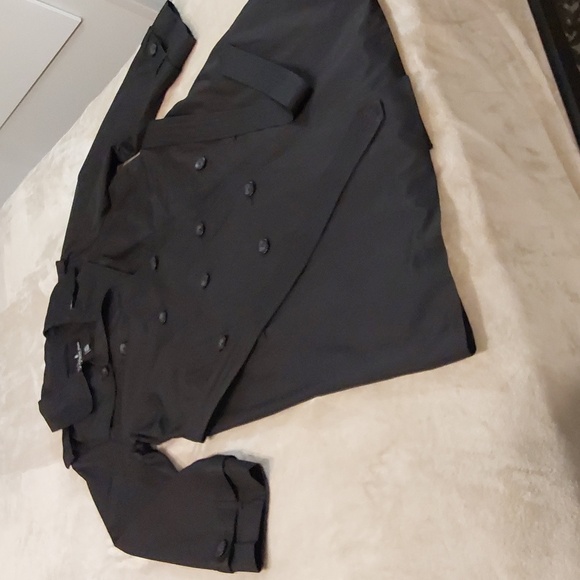 London Fog Black On Black Double Breasted Womens Jacket Coat Size XXL - Picture 1 of 2